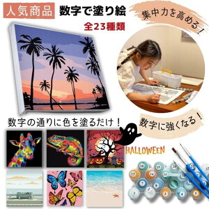 5%OFFクーポン! 人気 塗り絵セット ランキング1位 TVで紹介 フレーム付 夏休み お絵描きセット アクリル絵具 数字で塗り絵 20x20cm キッズ 2年生 小学5年 工作 自由研究 知育玩具 10歳 11歳 12歳 プレゼント 小学生 子供 女の子 低学年 高学年 知育 おもちゃ 絵 学習 脳活