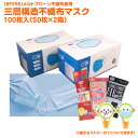 マスク 即日発送 50枚入　100枚入（50枚×2箱） 2000枚入（50枚×40箱）国内発送 三層構造マスク 三層マスク 大量 箱 箱入り 不織布マスク クリップ ワイヤー ノーズワイヤー 使い捨て 通気性 不織布使用 飛沫 花粉 咳エチケット ブルー 青 青色 中国製 送料無料