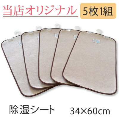 【当店オリジナル】クローゼット用除湿シート除湿マットタンス用5枚入りハンガー付き34×60cm【RCP】P25Apr15