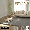 超極厚 プードル調ボリューム ラグ 190×240cm 抗菌防臭加工 低ホルムアルデヒド NP02【6ss】(3)