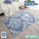 日本製 スミノエ ディズニー プリンセス ダマスラグ PRINCESS Damask RUG 約90×130cm DRT-1069 防ダニ加工 遊び毛防止加工(3)
