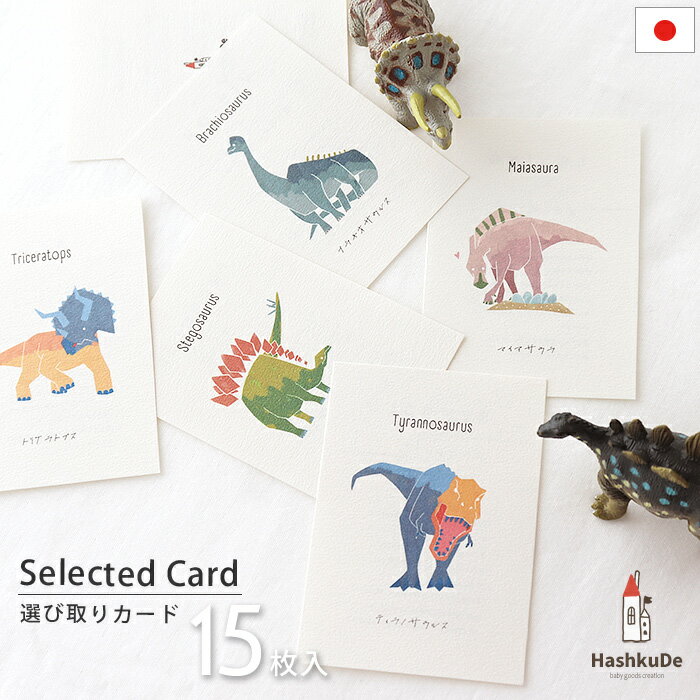 選び取りカード【恐竜】 15枚入り 1歳祝い 74×105(mm) A7サイズ dinosaur きょうりゅう 成長フォト 記念撮影 成長記録 出産準備 ギフト 出産祝い 誕生日 ※メール便対応商品(ポスト投函）ss