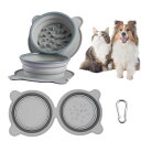 犬 えさ皿 猫 えさ 皿 ポータブル 折りたたみ式 携帯 ペットボウル クリップ えさスプーン ペット食器 ペット早食い防止 滑り止め 転倒防止 犬 猫 フードボウル 犬 餌入れ 猫 餌入れ コンパクト 軽量 アウトドア 散歩 旅行 多機能 ポータブル ペット用品