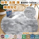 カーペット ラグマット ふわふわ シャギーラグ 円形 絨毯 滑り止め付 洗える 肌触り優しい 防ダニ 抗菌 防臭 オールシーズン快適に使用 床暖房 ホットカーペット対応