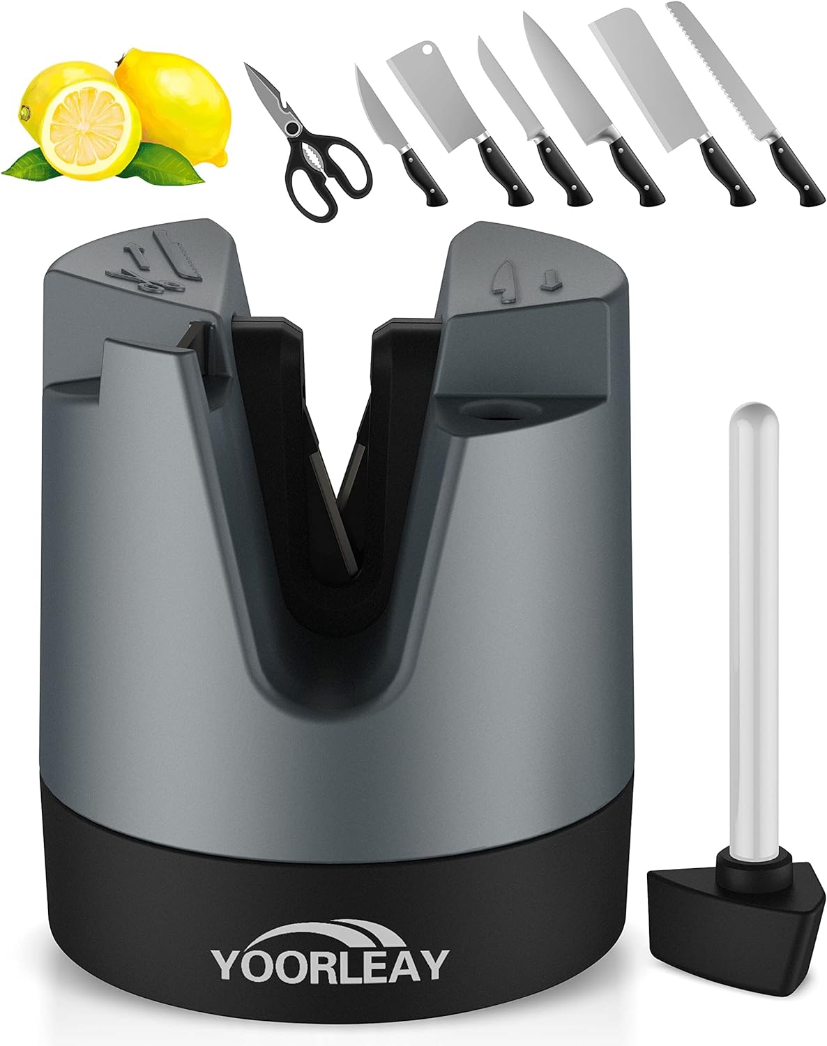 包丁研ぎ器 研ぎ器 多機能吸盤式ナイフシャープナー 自動角度調整機能付きナイフシャープナー 直刃包丁 ギザ刃包丁 ハサミ 最適 多機能吸盤式ナイフシャープナー