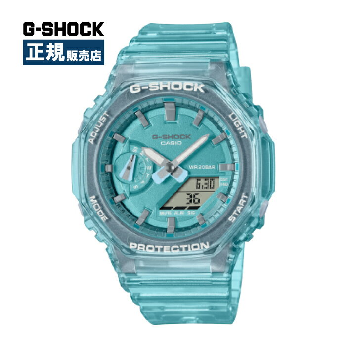 G-SHOCK ジーショック ANALOG DIGITAL アナログデジタル 腕時計 防水 耐衝撃 カーボン 樹脂 ブルー スケルトン GMA-S2100SK-2AJF