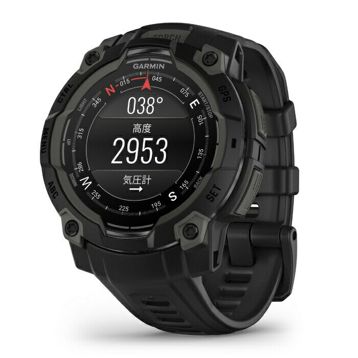 Garmin ガーミン Instinct 3 AMOLED 45mm インスティンクト3 アモレッド 010-02936-30 スマートウォッチ アウトドア 登山 スポーツ 防水 耐熱 耐衝撃 防塵 フラッシュライト Suica対応 GPS 有機EL