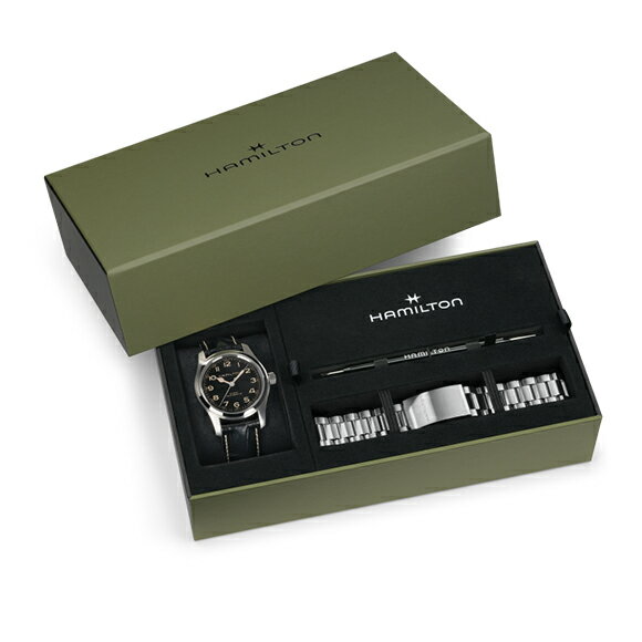 HAMILTON ハミルトン KHAKI FIELD カーキフィールド ブラック 38mm 手巻き ホワイト 腕時計 H70605732