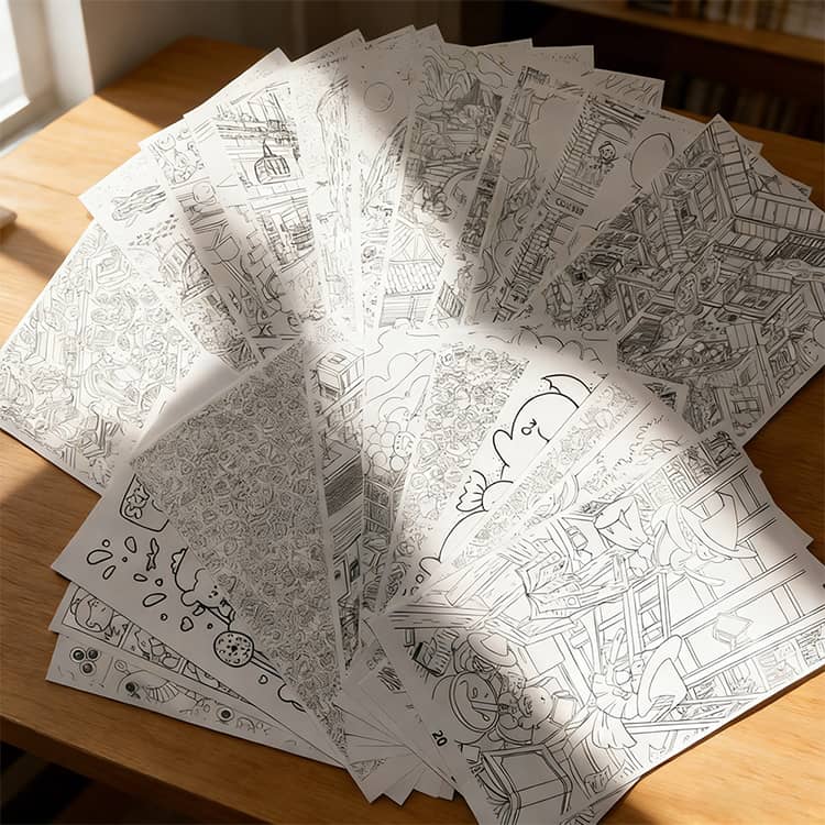 お絵描き 描画練習 大人 お絵描き イラスト練習 150枚セット ストレス解消 練習ノ...
