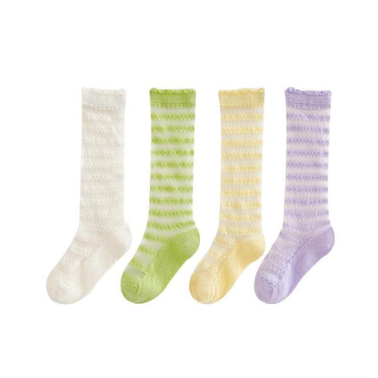 靴下 メッシュ キッズ ナチュラル 蒸れない 子供服 ハイソックス ベビー フォーマル 薄手 滑り止め 虫よけ 虫よけソックス 春 夏 秋 伸縮性 韓国 韓国子供服 韓国 ファッション 女の子 可愛い 通気性 靴下 発表会 4足セット