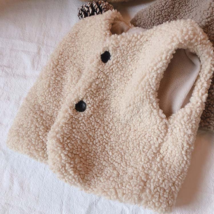 ベビー服 男の子 ベスト 裏起毛 ボタン Vネック キッズ 女の子 前開き 赤ちゃん ベ...