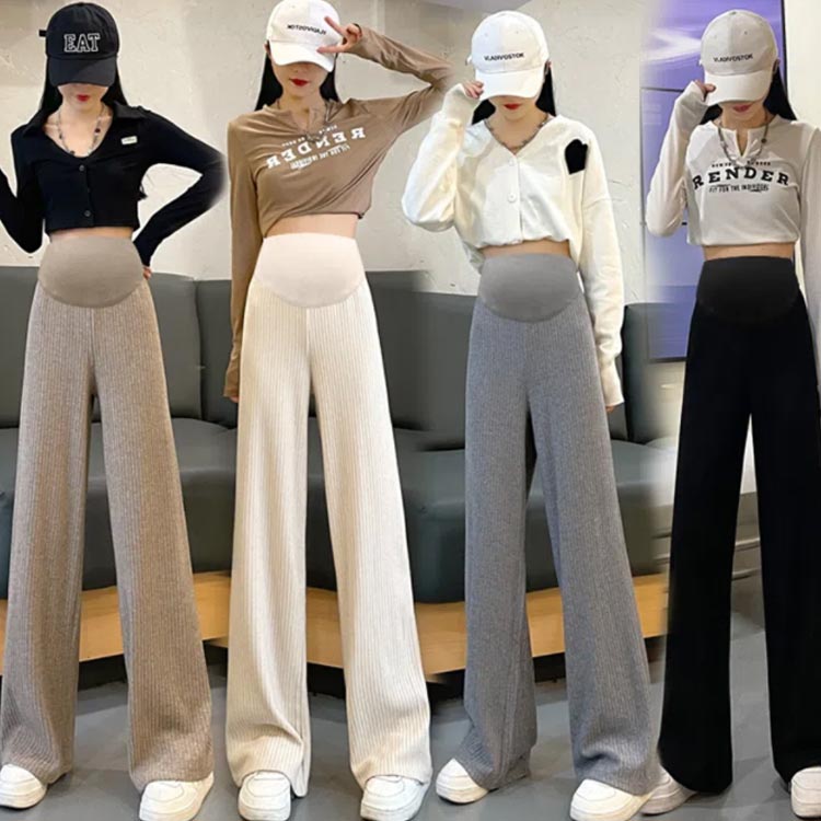 マタニティパンツ ボトムス マタニティウェア ワイドパンツ ロング丈 産前産後 ゆ...