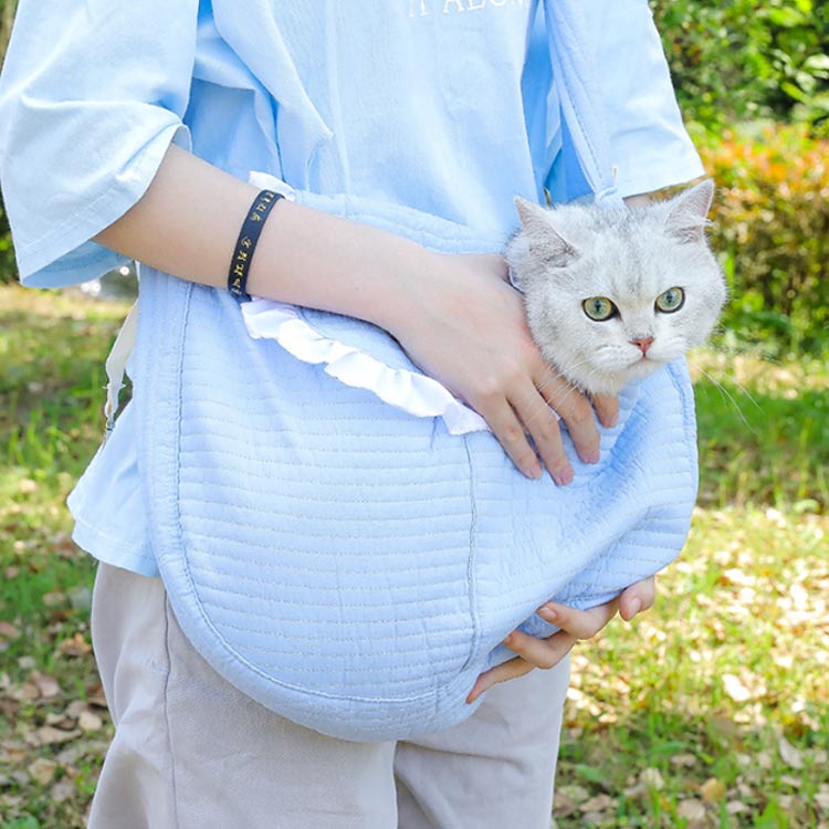 ペットスリング 抱っこ紐 犬用 猫用 小型犬 お散歩 お出かけ 通院 斜め掛け ショル...
