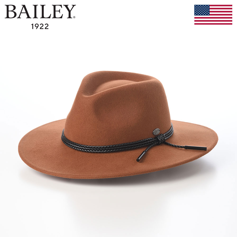 BAILEY 中折れハット フェルト帽 帽子 メンズ レディース 秋 冬 カジュアル おしゃれ 紳士帽 ファッション小物 ブランド ベイリー アメリカ LITEFELT PISTON（ライトフェルト ピストン） キャラメル