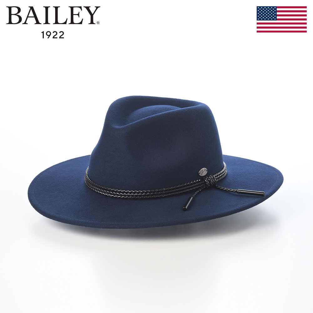 BAILEY 中折れハット フェルト帽 帽子 メンズ レディース 秋 冬 カジュアル おしゃれ 紳士帽 ファッション小物 ブランド ベイリー アメリカ LITEFELT PISTON（ライトフェルト ピストン） ネイビー