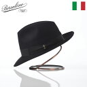 Borsalino ボルサリーノ 中折れハット ビーバーフェルト帽 秋 冬 メンズ レディース 中折れ帽 フェドラ 紳士帽 大きいサイズ フォーマル おしゃれ 高級 ブランド イタリア ファッション小物 アクセサリー Beaver（ビーバー） 400001 ブラック