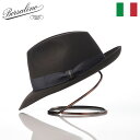 Borsalino ボルサリーノ 中折れハット ビーバーフェルト帽 秋 冬 メンズ 中折れ帽 フェドラ 紳士帽 大きいサイズ フォーマル おしゃれ 高級 ブラン...