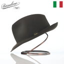Borsalino ボルサリーノ 中折れハット フェルト帽 オープンクラウン 秋 冬 メンズ 中折れ帽 大きいサイズ フォーマル ブランド イタリア ファッショ...