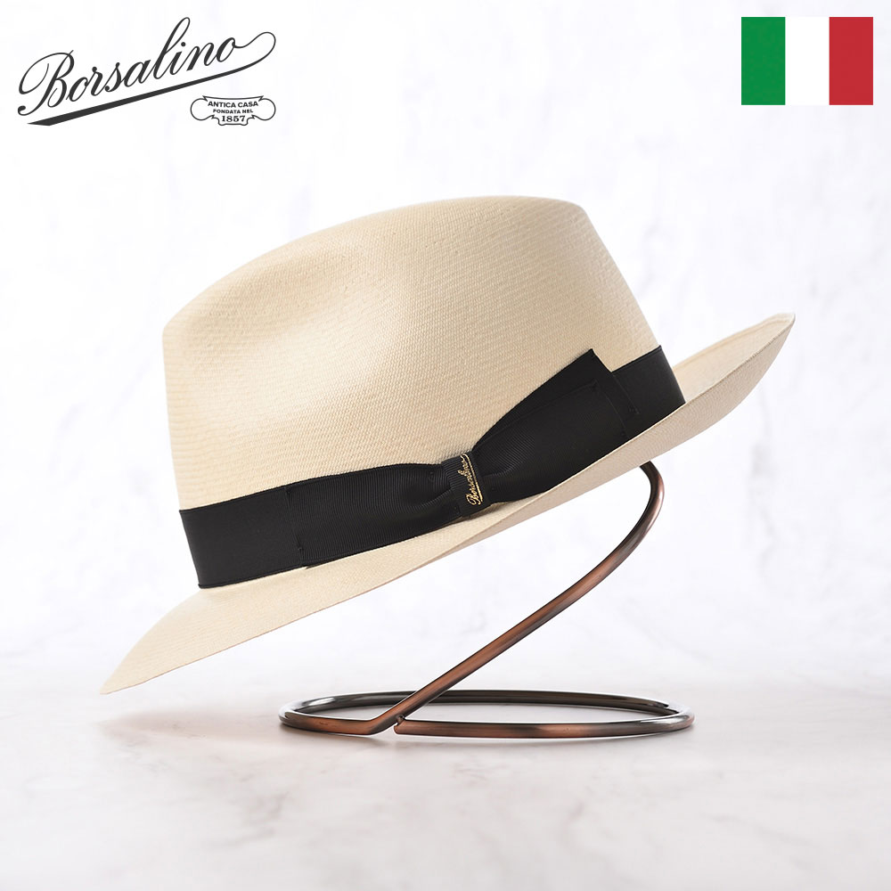 Borsalino ボルサリーノ パナマ帽 パナマハット 中折れハット 春 夏 メンズ 中折れ帽 紳士帽 おしゃれ 高級 ブランド イタリア ファッション小物 ...