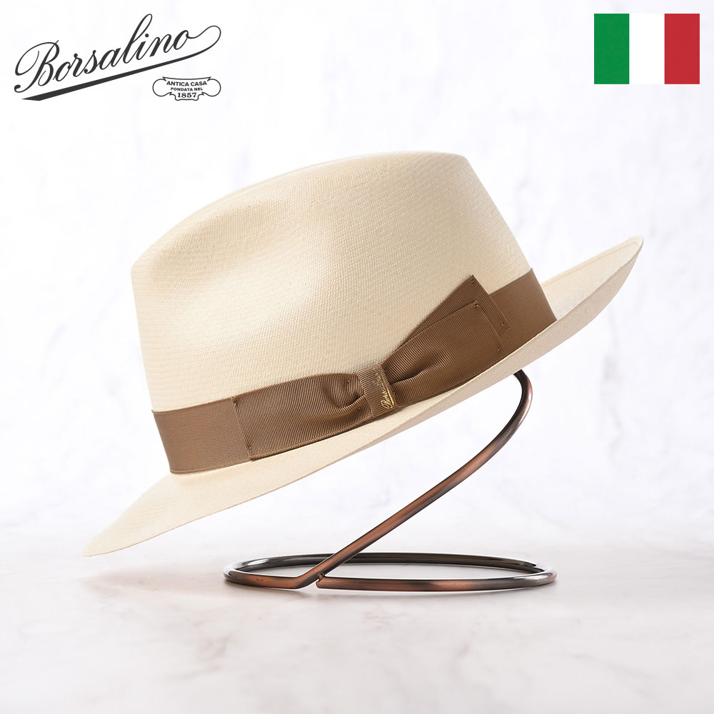 Borsalino ボルサリーノ パナマ帽 パナマハット 中折れハット 春 夏 メンズ 中折れ帽 紳士帽 おしゃれ 高級 ブランド イタリア ファッション小物 ...