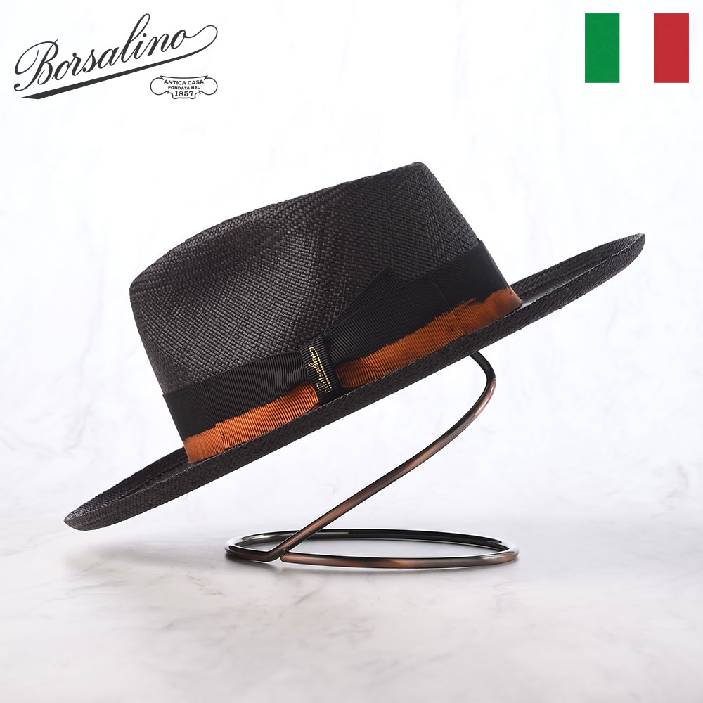 Rakuten - Borsalino ボルサリーノ パナマハット 中折れハット 春 夏 メンズ 中折れ帽 紳士帽 おしゃれ 高級 ブランド イタリア ファッション小物 アクセサリー Panama Quito Harlem（パナマキート ハーレム） 140031 ブラック