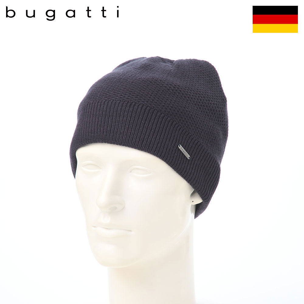 乐天商城 - bugatti ニット帽 帽子 ワッチキャップ ビーニー 秋 冬 メンズ レディース 防寒 暖かい ドイツブランド おしゃれ ファッション小物 ブガッティ Honeycomb Knitted Beanie（ハニカム ニットビーニー） 629316 ネイビー 父の日ギフト 2026