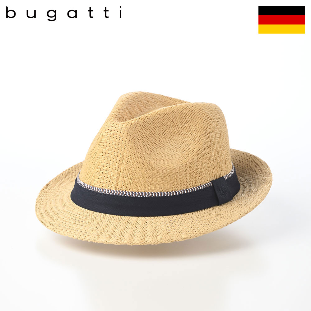 乐天商城 - bugatti 帽子 中折れハット ブレードハット 春 夏 メンズ レディース ユニセックス ギフト カジュアル おしゃれ ドイツブランド ファッション小物 ブガッティ Summer Weave Fedora（サマーウィーブフェドラ） 629018 ナチュラル 父の日ギフト