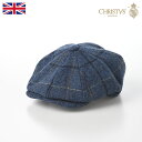 CHRISTYS 039 LONDON キャスケット帽 帽子 ハンチング帽 キャップ CAP メンズ レディース 秋 冬 カジュアル おしゃれ 普段使い ファッション小物 ブランド クリスティーズロンドン HARRIS TWEED BAKER BOY（ハリスツイード ベイカーボーイ） ブルー