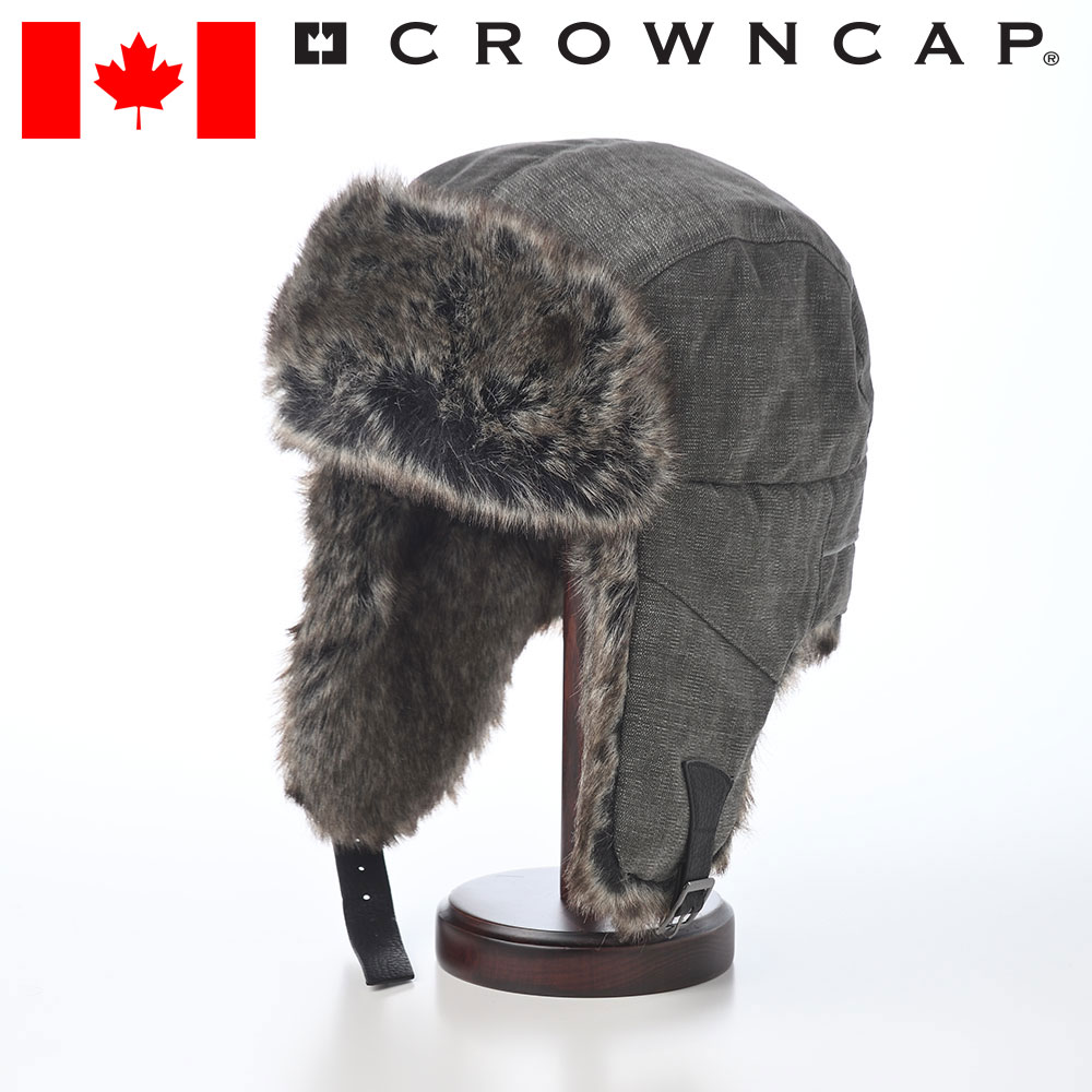 CROWNCAP 飛行帽 フライトキャップ 防寒帽 帽子 メンズ 秋 冬 大きいサイズ 紳士帽 カジュアル アウトドア バイク 暖かい ワイルド カナダブランド...