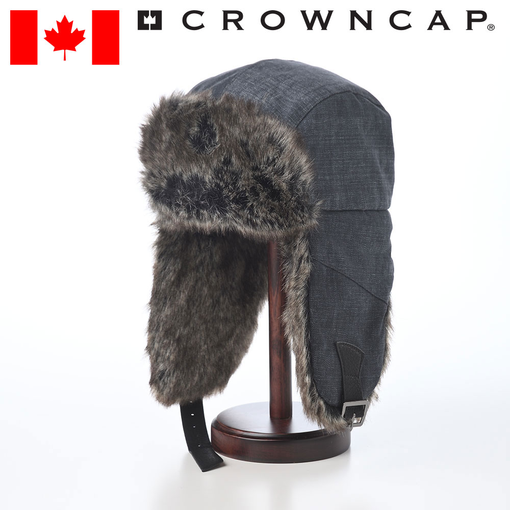 CROWNCAP 飛行帽 フライトキャップ 防寒帽 帽子 メンズ 秋 冬 大きいサイズ 紳士帽 カジュアル アウトドア バイク 暖かい ワイルド カナダブランド...