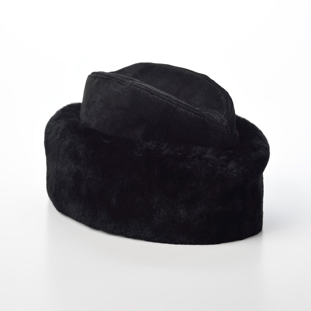 CROWNCAP 帽子 ムートンキャップ ロシア帽 メンズ レディース 耳当て付き 秋 冬 大きいサイズ 紳士帽 寒冷地 雪国 ブラック 黒 カナダブランド クラウンキャップ Mouton Envoy Cap(ムートン エンボイキャップ)Black 3
