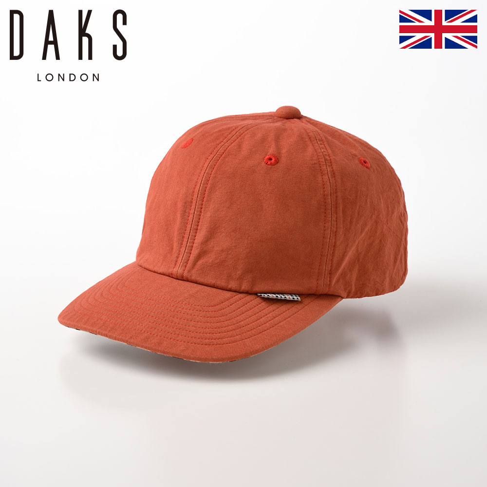 ダックス コットンキャップ 帽子 CAP メンズ 春 夏 大きいサイズ サイズ調節可 おしゃれ シンプル カジュアル 普段使い イギリスブランド DAKS Cap Cotton Washer(キャップ コットンワッシャー) D1695 オレンジ ギフト 熱中症 暑さ対策 父の日ギフト