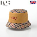 DAKS ダックス バケットハット 帽子 サファリハット 春 夏 秋 冬 通年 メンズ レディース 大きいサイズ ソフト 柔らかい サイズ調整 紫外線 uv対策 カジュアル 行楽 イギリス ブランド Hat Twill Tartan(ハット ツイルタータン) D1712 アイボリー