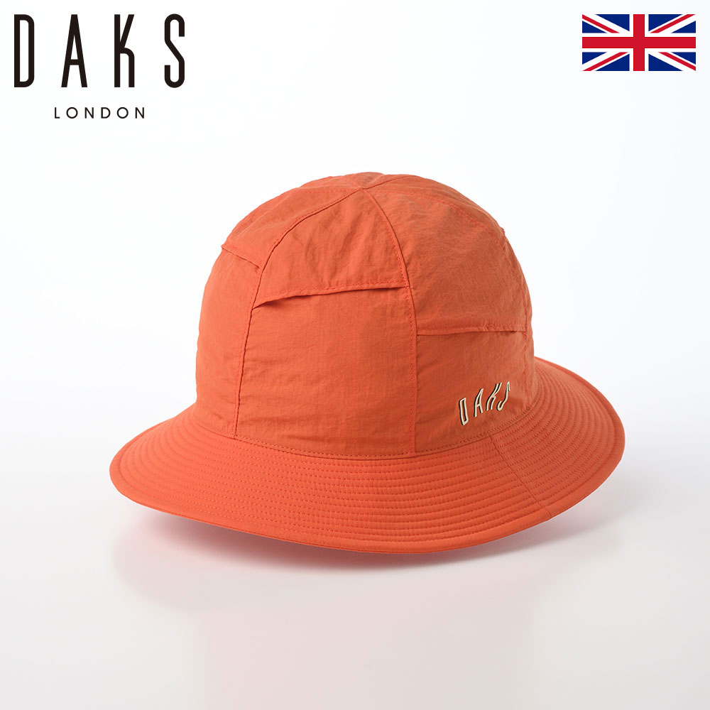 DAKS メトロハット サファリハット 撥水加工 メンズ レディース 大きいサイズ 春 夏 カジュアル おしゃれ 英国 ブランド ダックス Metro hat Water-repellent Mesh(メトロハット ウォーターレペレントメッシュ) D1715 オレンジ 熱中症 暑さ対策