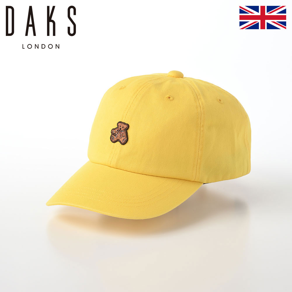 ダックス プレゼント メンズ（5000円程度） DAKS キャップ CAP 帽子 父の日 メンズ レディース 春 夏 秋 冬 フリーサイズ おしゃれ カジュアル かわいい 大きめ 小さめ プレゼント イギリス ブランド ダックス Cap Cotton Twill Teddy Bear（キャップ コットンツイル テディベア） D1734 イエロー