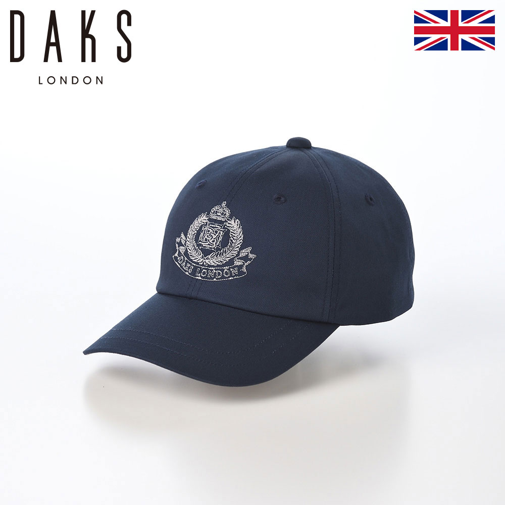 DAKS ダックス キャップ CAP 帽子 父の日 メンズ レディース 春 夏 ベースボールキャップ 野球帽 大きいサイズ スポーツ アウトドア 日除け 熱中症 UV対策 ファッション小物 Logo Cap Coat Cloth（ロゴキャップ コートクロス） D1818 ネイビー