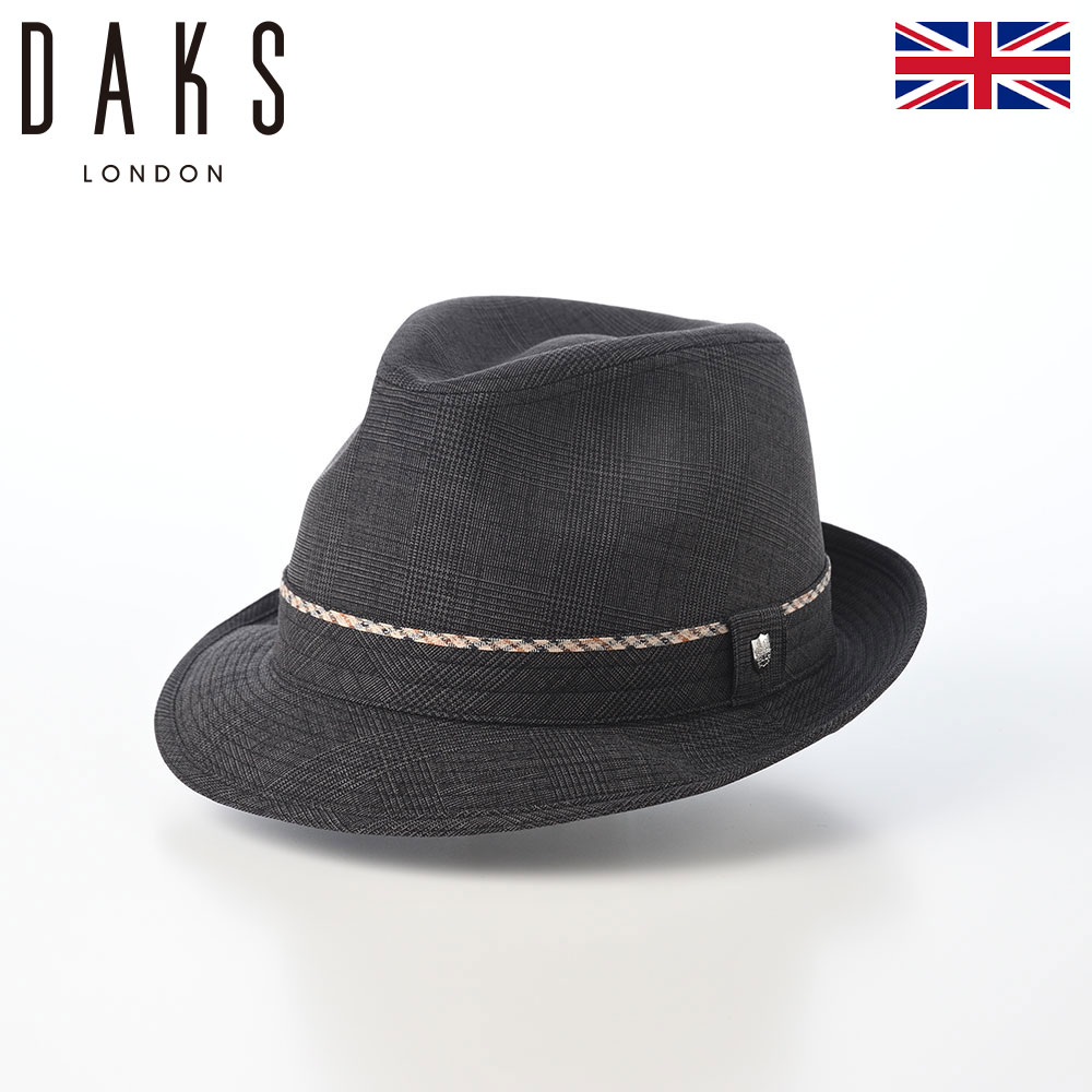 乐天商城 - DAKS ダックス 帽子 ソフトハット メンズ レディース 紳士帽 大きいサイズ サイズ調整 uv カジュアル アウトドア ブランド New Lescaut Glen Check（ニューレスコー グレンチェック） D3013 ブラック 父の日ギフト 2026