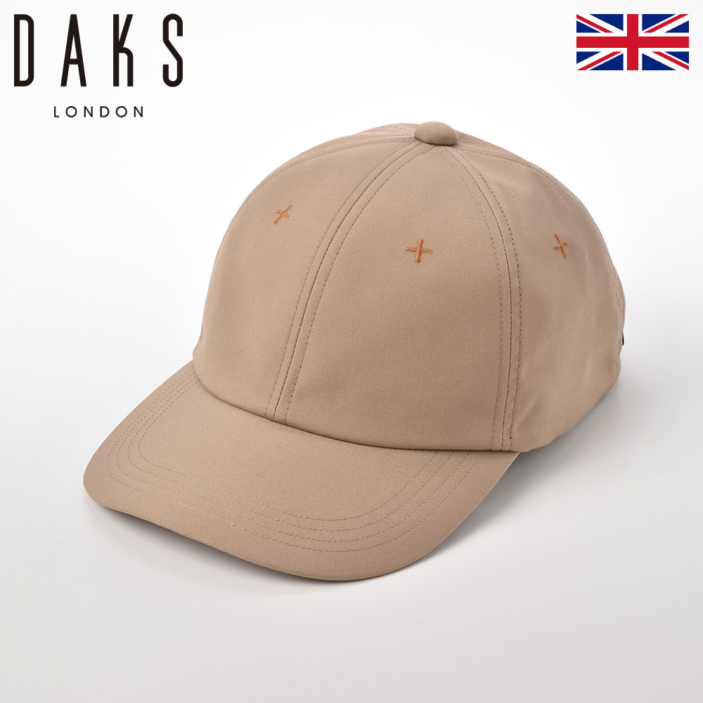 DAKS キャップ メンズ 帽子 防水 大きいサイズ カジュアルCAP 春夏秋冬 通年 ブランド 普段使い おしゃれ サイズ調整 紳士帽 野球帽 プレゼント 送料無料 あす楽 英国ブランド 日本製 キャップ ウェザークロス D3803 ベージュ