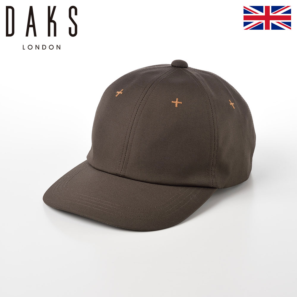 DAKS キャップ メンズ 帽子 防水 大きいサイズ カジュアルCAP 春夏秋冬 通年 ブランド 普段使い おしゃれ サイズ調整 紳士帽 野球帽 プレゼント 送料無料 あす楽 英国ブランド 日本製 キャップ ウェザークロス D3803 カーキ