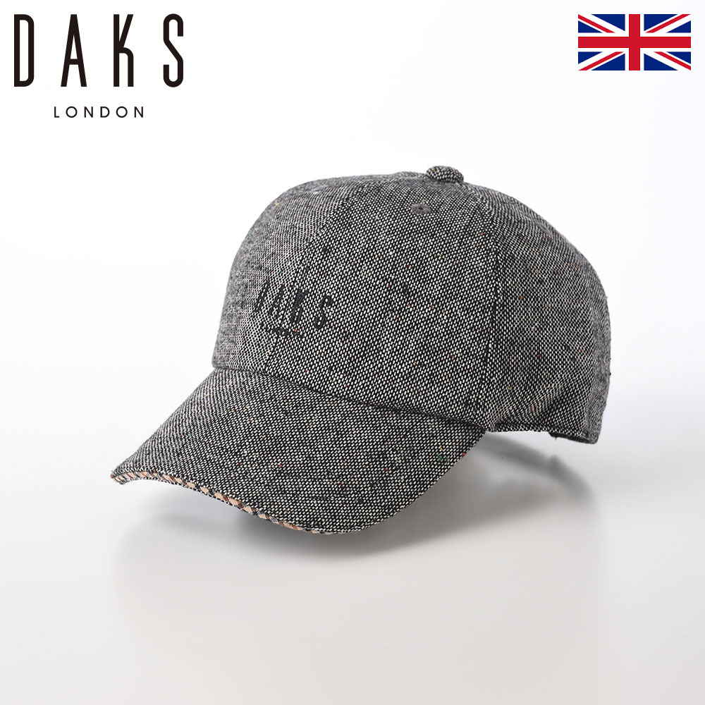 ダックス プレゼント メンズ（5000円程度） DAKS ダックス キャップ CAP 帽子 父の日 メンズ レディース 紳士 秋 冬 大きいサイズ おしゃれ カジュアル 普段使い 大きめ 小さめ サイズ調節 アジャスター ギフト プレゼント 送料無料 イギリスブランド Cap Tweed（キャップ ツイード） D3870 ブラック