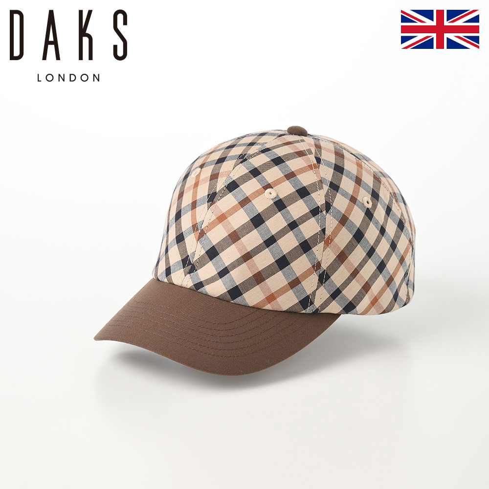 DAKS ダックス キャップ CAP 帽子 父の日 メンズ レディース 紳士 秋 冬 大きいサイズ おしゃれ シンプル カジュアル 普段使い 大きめ 小さめ サイズ調節 アジャスター イギリスブランド Cap Cotton Tartan（キャップ コットン タータン） D3884 ブラウン