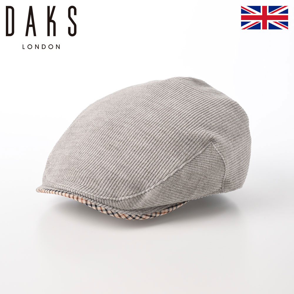 DAKS ダックス ハンチング帽 キャップ CAP 帽子 メンズ レディース 紳士 秋 冬 大きいサイズ おしゃれ カジュアル 防寒 暖かい サイズ調節 アジャスター付き イギリスブランド Hunting Corduroy(ハンチング コーデュロイ) D3887 サンドベージュ 父の日ギフト