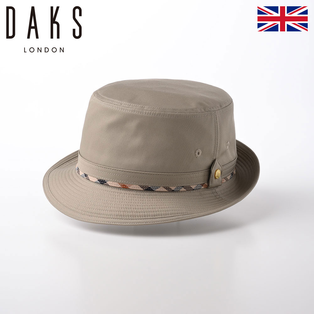 ダックス 帽子 父の日 サファリハット アルペンハット メンズ 紳士帽 大きいサイズ 折りたためる 紫外線 UV対策 撥水加工 速乾機能 カジュアル 普段使い 日本製 イギリスブランド DAKS Alpen Coat Cloth（アルペン コートクロス） D4304 ベージュ ギフト