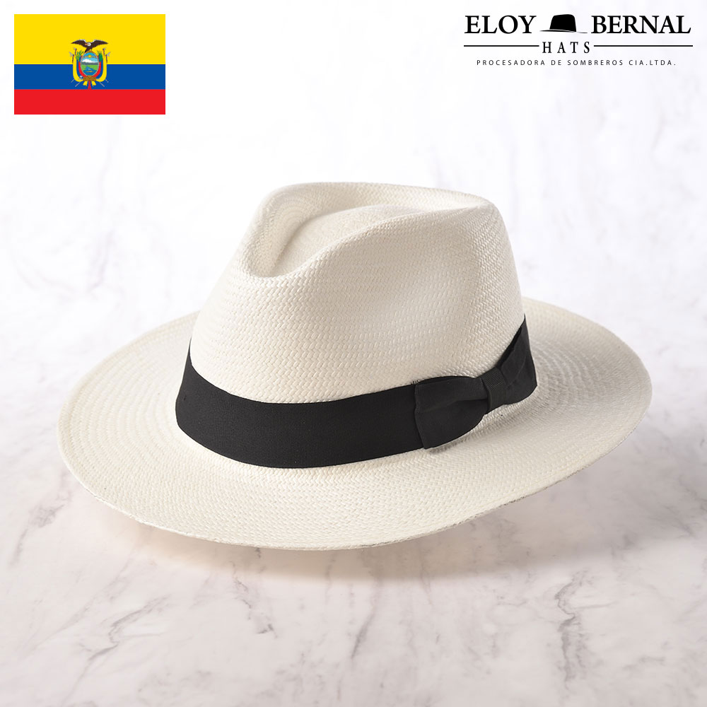 ELOYBERNAL 帽子 父の日 パナマハット 春 夏 メンズ レディース おしゃれ 大きいサイズ エクアドル製 パナマ帽 本パナマ 中折れ帽 紳士帽 ギフト プレゼント 送料無料 ブランド LUCAS（ルーカス） ホワイト