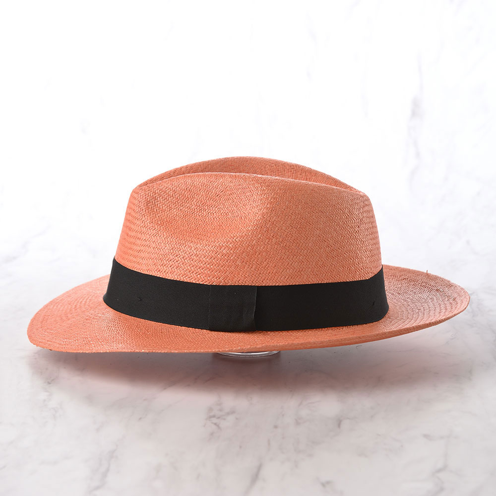 パナマ帽 メンズ 帽子 ブランド パナマハット 春 夏 本パナマ パナマ帽子 紳士帽子 中折れハット 中折れ帽 フェドラ 大きいサイズ エクアドル製 送料無料 ELOYBERNAL エロイベルナール PALETA NEU(パレッタ ノイ) オレンジ 3