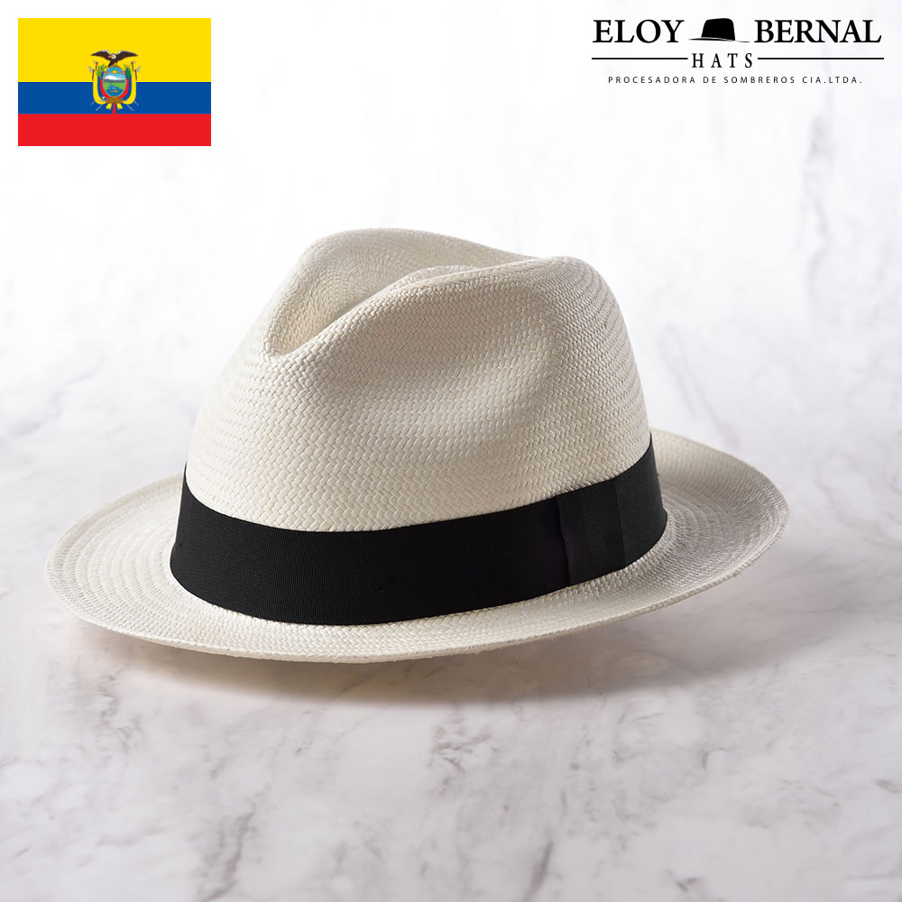 パナマハット メンズ レディース 帽子 父の日 ブランド パナマ帽 春 夏 本パナマ パナマ帽子 紳士帽 中折れハット 中折れ帽 フェドラ 大きいサイズ エクアドル製 あす楽 ELOYBERNAL エロイベルナール Flat Panama Hat（フラット パナマハット） ホワイト