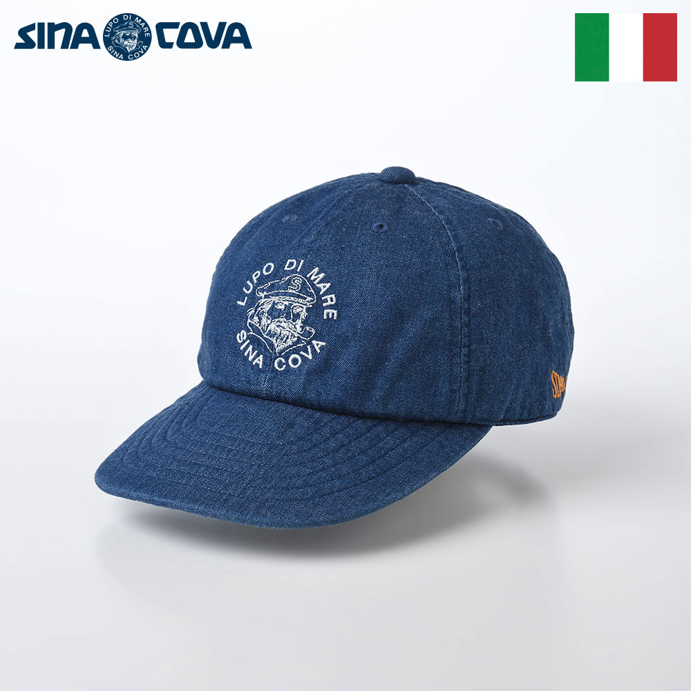 楽天メンズハット・帽子専門店 時谷堂SINACOVA シナコバ キャップ CAP 帽子 父の日 メンズ レディース 大きいサイズ オールシーズン 春 夏 秋 冬 ベースボールキャップ ブランド イタリア シンプル サイズ調整 カジュアル おしゃれ マリンルック Denim Cap（デニムキャップ） ES553 ブルー 041