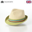 Failsworth 帽子 ストローハット 中折れハット 春 夏 メンズ レディース 麦わら帽 大きいサイズ ソフトハット カジュアル イギリス 英国ブランド ...
