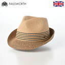 Failsworth 帽子 ストローハット 中折れハット 春 夏 メンズ レディース 麦わら帽 ソフトハット カジュアル イギリス 英国ブランド フェイルスワー...