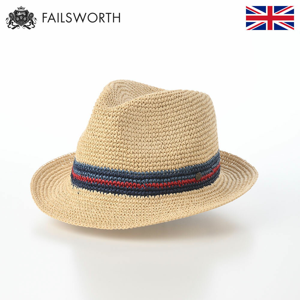 Rakuten - Failsworth 帽子 ペーパーハット 中折れハット 春 夏 メンズ レディース 麦わら帽 カジュアル イギリス 英国ブランド フェイルスワース SANTO（サント） ナチュラル 父の日ギフト 2026